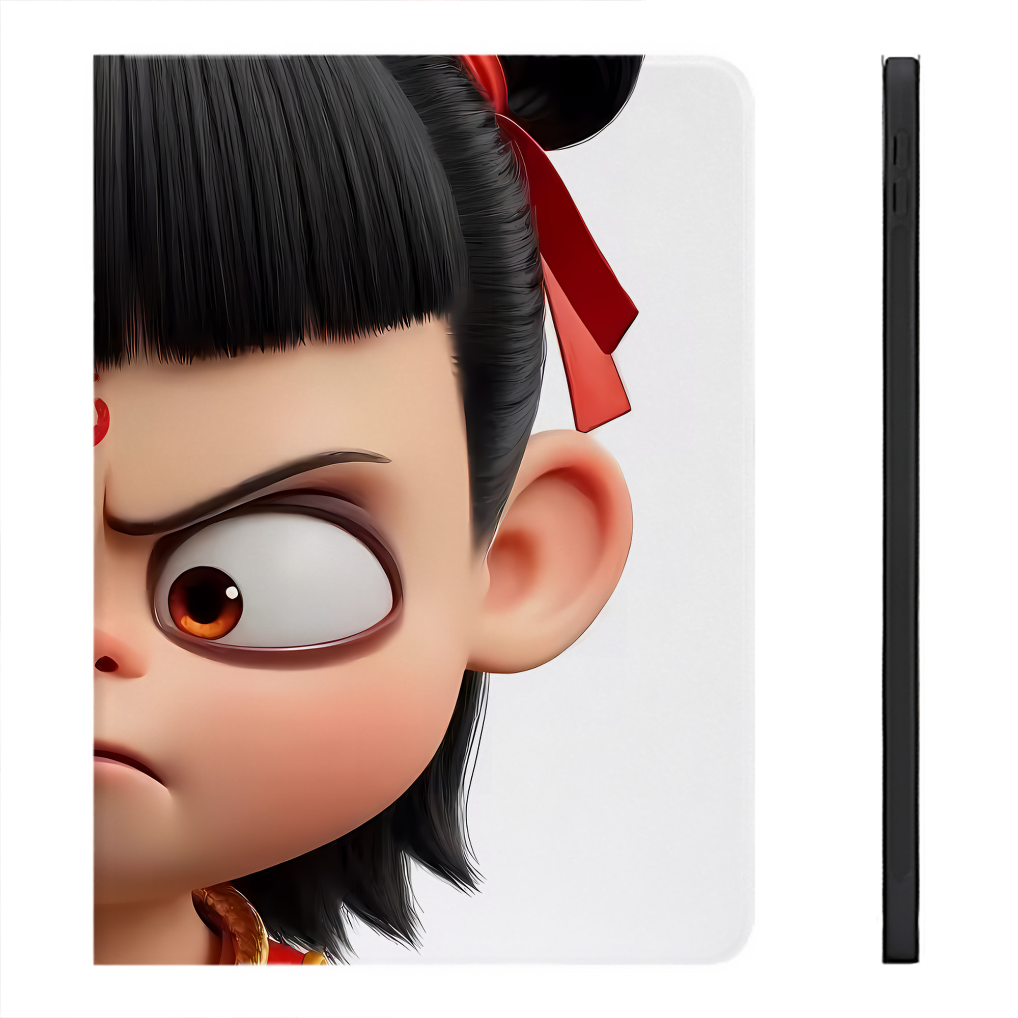 （画像用） Ne Zha 2 ナタ 魔童の大暴れ IPadケース ペンホルダー付き ブックスタイルデザイン